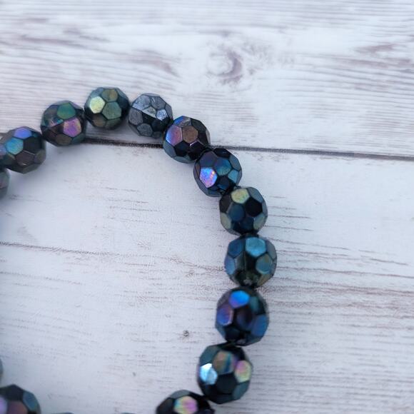 Vintage Stretch Bracelet Dark Multi Colored - Fair Condition - Picture 6 of 8